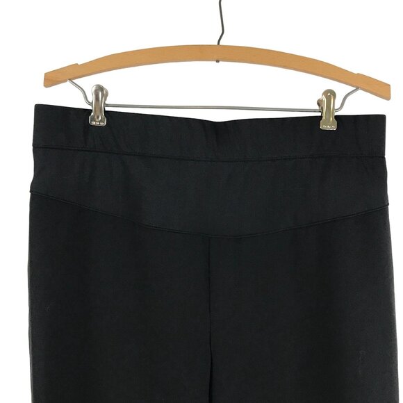Duo Maternity S Black Slacks Stretch Back Button Pockets Workwear 31" Inseam - Picture 3 of 10